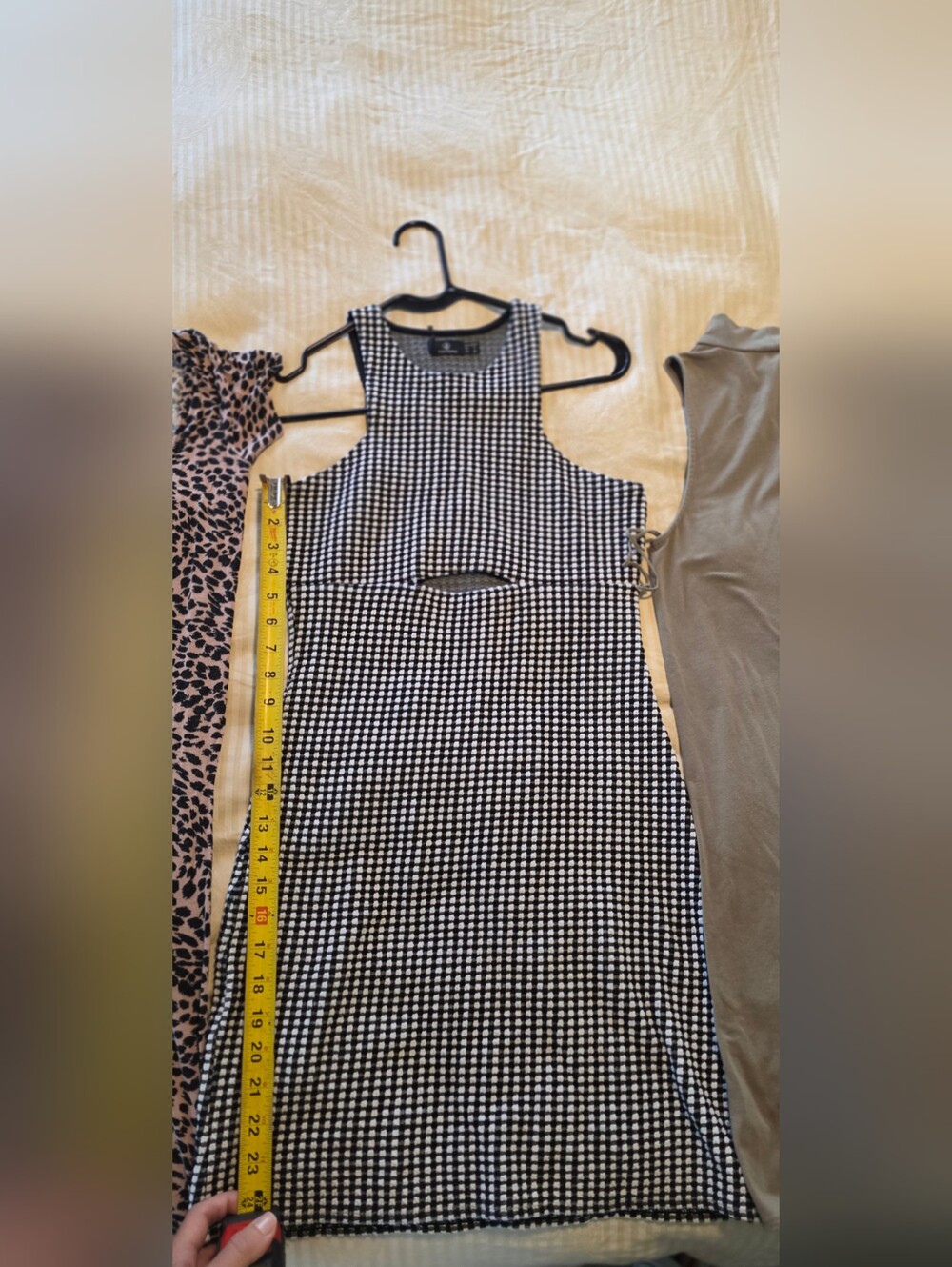 3 DRESSESS: Aeropostale Green, Volcom B&W Checkered & Volcom Animal Print Long